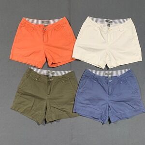 Naturals Reflections Size 2 Womens Shorts Lot of 4 Casual Outdoor Cotton Blend‎